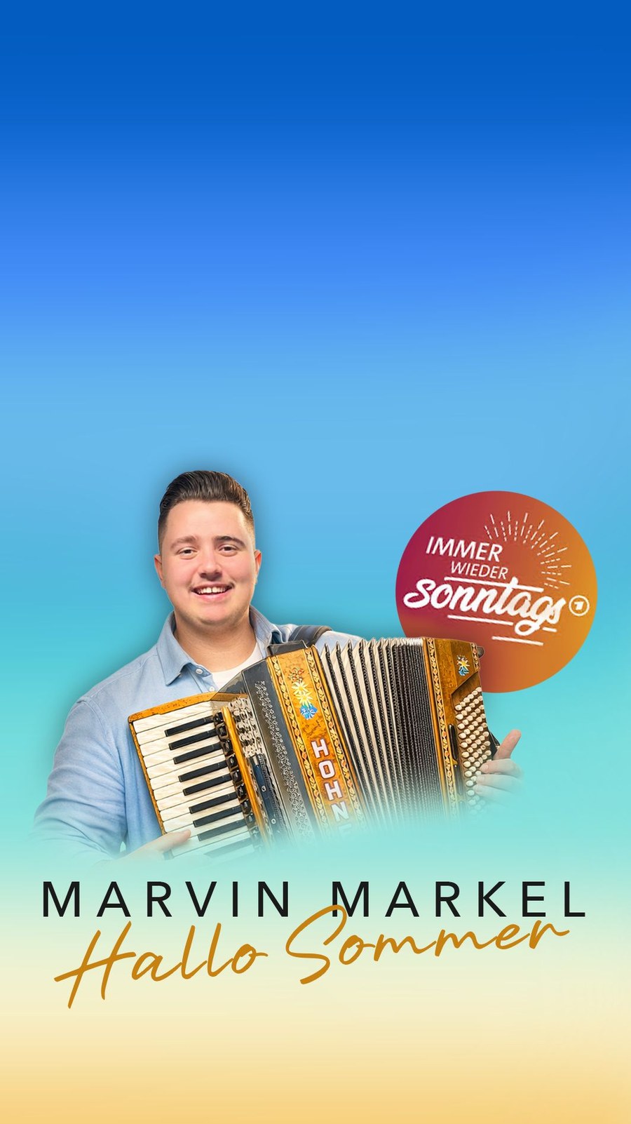 Marvin Markel mit seinem Akkordeon – Single „Hallo Sommer“